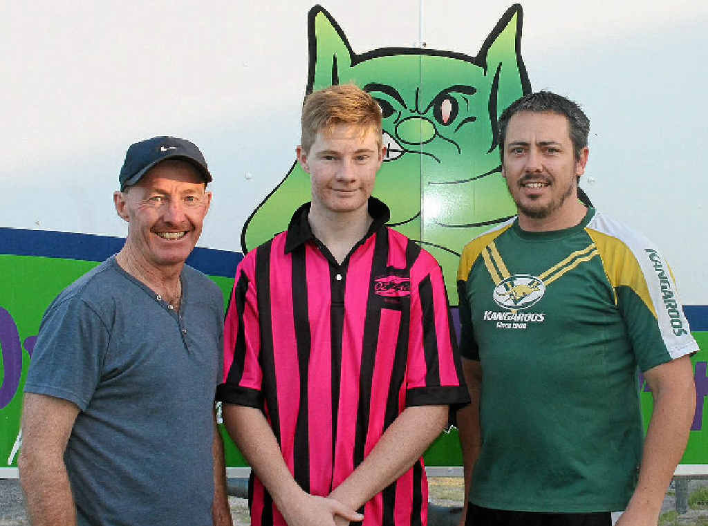 STEPPING UP: Stanthorpe Junior Rugby League president Mick Mahoney, new Gremlins U18 player Tim Mahoney and U18 coach Brad Crisp are all excited about the new BRL grade. STEPPING UP: Stanthorpe Junior Rugby League president Mick Mahoney, new Gremlins U18 player Tim Mahoney and U18 coach Brad Crisp are all excited about the new BRL grade.